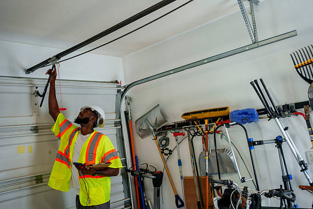 Professional Garage Door Maintenance technician working in Pierce, CO